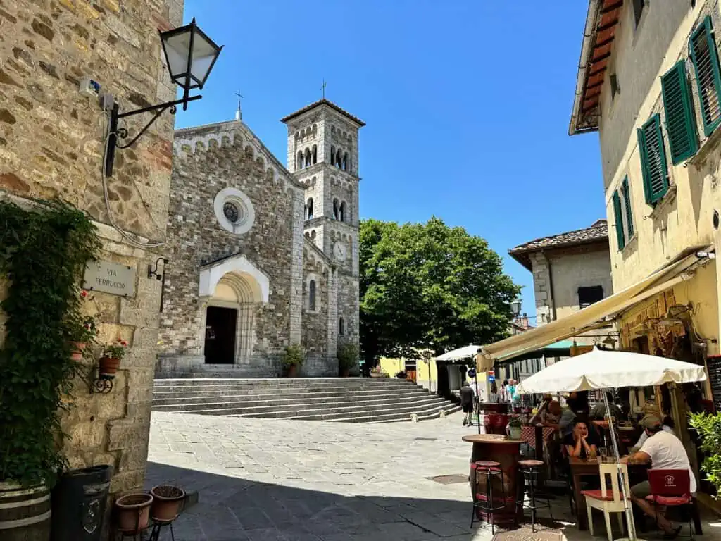 San Salvatore church on the main piazza in Castellina in Chianti